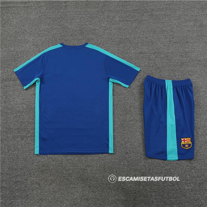 Chandal del Barcelona Manga Corta 23-24 Azul - Pantalon Corto